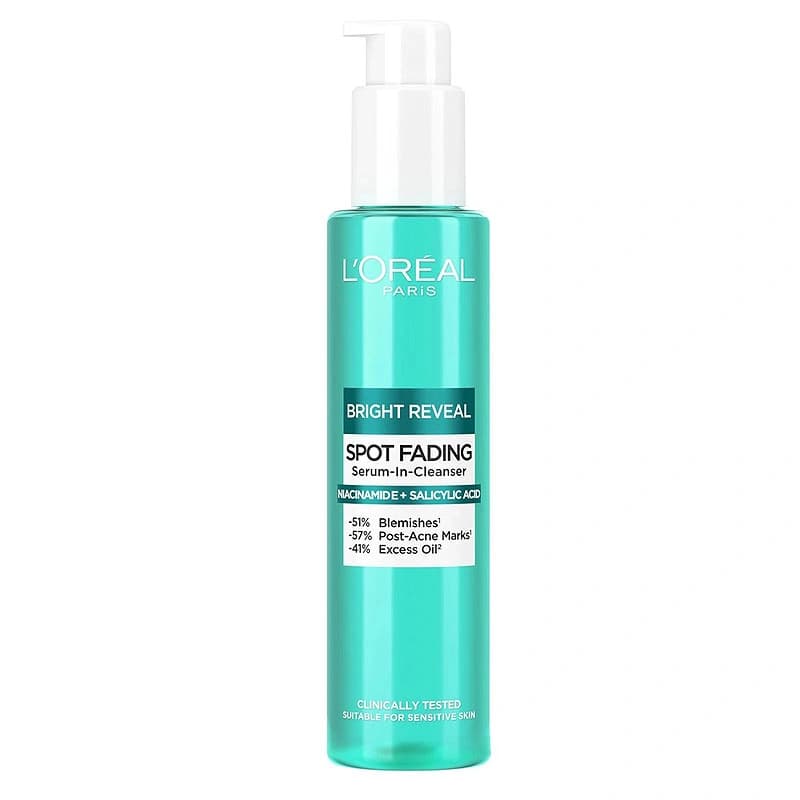 ژل شستشو صورت لورال ضد جوش و ضد لک Loreal Bright Reveal