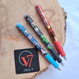 خودکار پاکن دار فانتزی کلیکی اونجرز کاپیتان آمریکایی آیرون من و هالک خودکار پاکندار فشاری با جوهر آبی و نوک 5دهم — تصویر ۲
