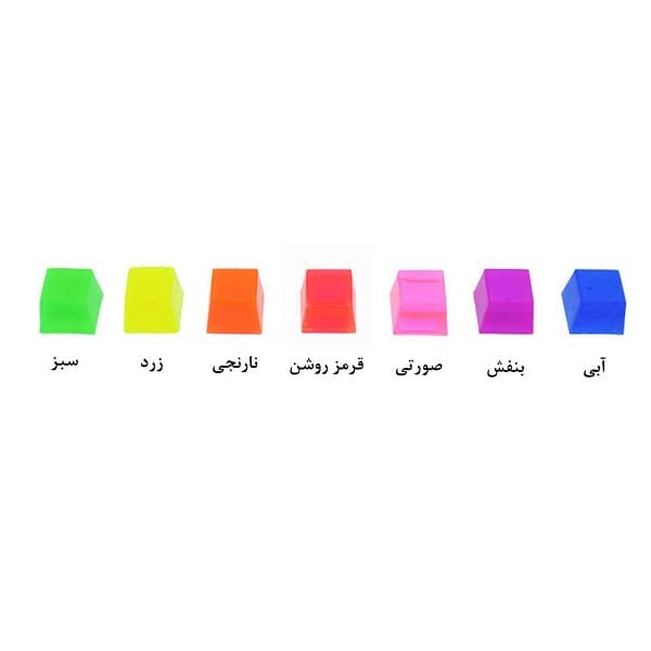رنگ رزین اپوکسی فلورسنت فیلو بسته 7 رنگ حجم 60 میلی ‌لیتر — تصویر ۲