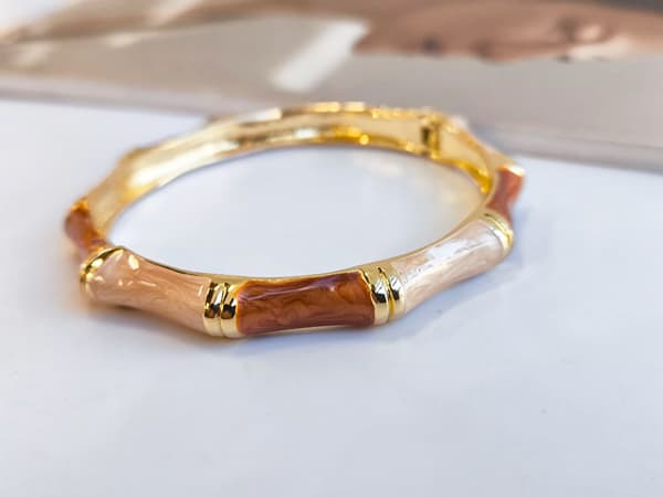 دستبند میناکاری استیل ترند کد 10364 — تصویر ۲