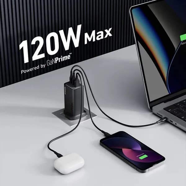 شارژر دیواری 120 وات انکر Anker 737 Charger GaNPrime 120W A2148311 EU — تصویر ۹