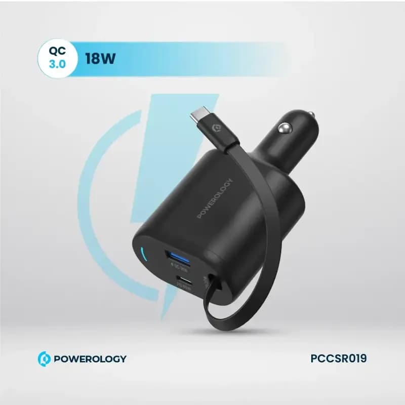 شارژر فندکی 115 وات پاورولوژی Powerology 115W Car Charger PCCSR019 — تصویر ۳