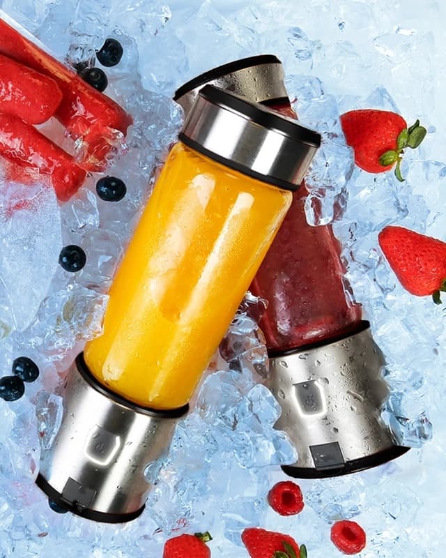 مخلوط کن 6 تیغه 126 وات پاورولوژی Powerology 6-Blades Portable Juicer P6BPJBK — تصویر ۳