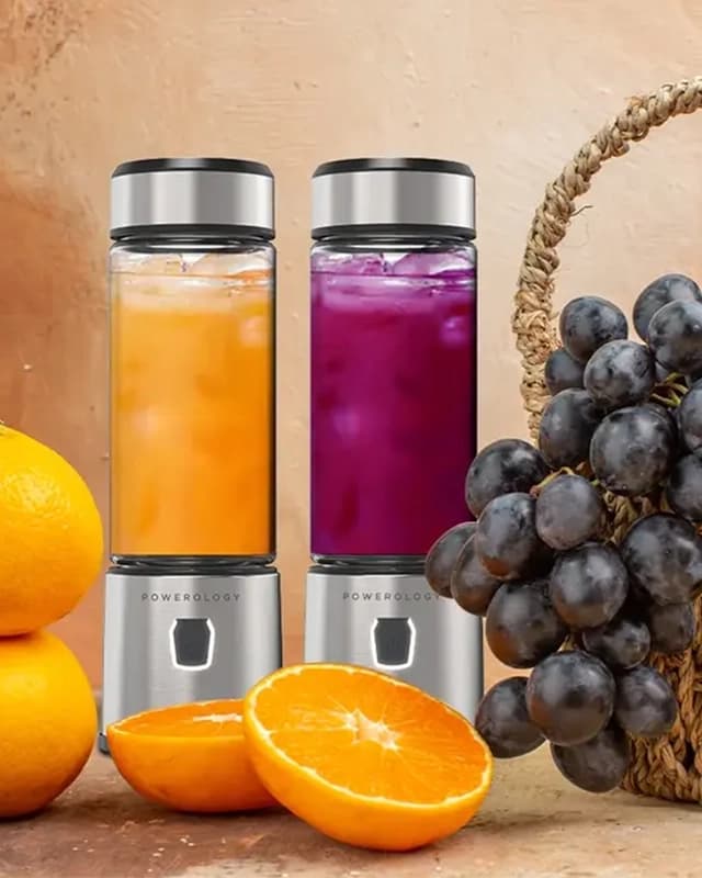 مخلوط کن 6 تیغه 126 وات پاورولوژی Powerology 6-Blades Portable Juicer P6BPJBK — تصویر ۴