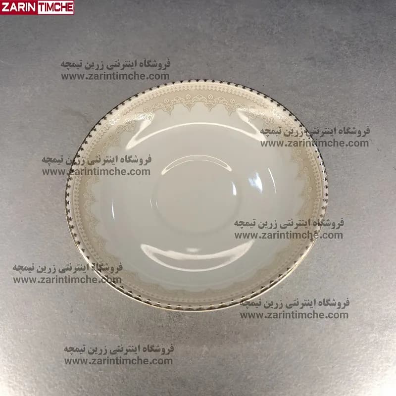نعلبکی زیر استکانی چینی لورین اصفهان مدل برمودا