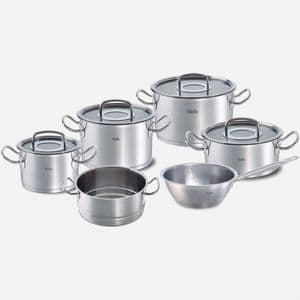 سرویس قابلمه و تابه استیل 10 پارچه فیسلر مدل Original Profi Collection