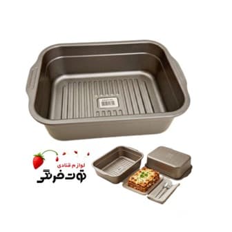 قالب تفلون کف شیار دار طلایی