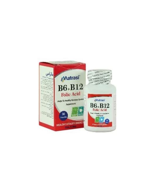 کپسول ویتامین ب6 و ویتامین ب12 و فولیک اسید ماتراسی 30 عددی