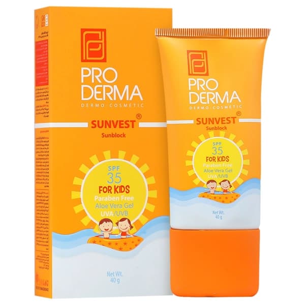 کرم ضد آفتاب کودکان سان وست SPF35 پرودرما 40 میلی لیتر — تصویر ۳