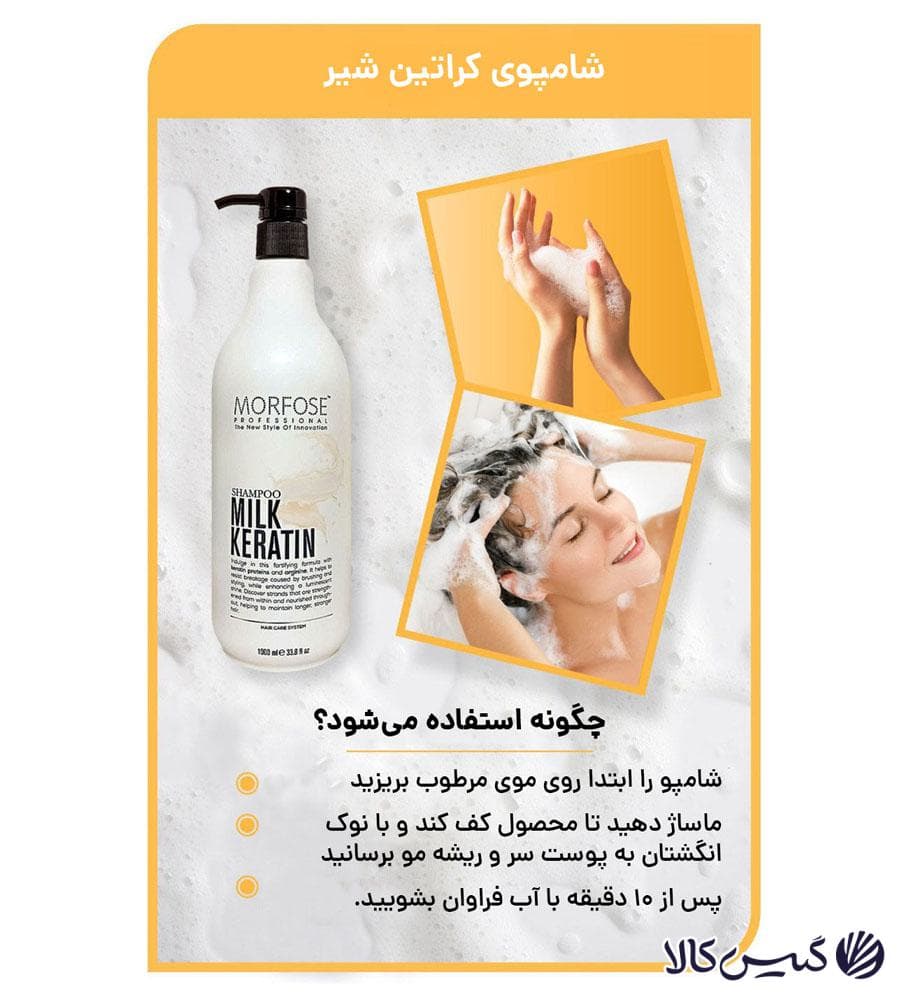 کاندیشنر (نرم کننده) میلک کراتین مورفوس مناسب انواع مو — تصویر ۳