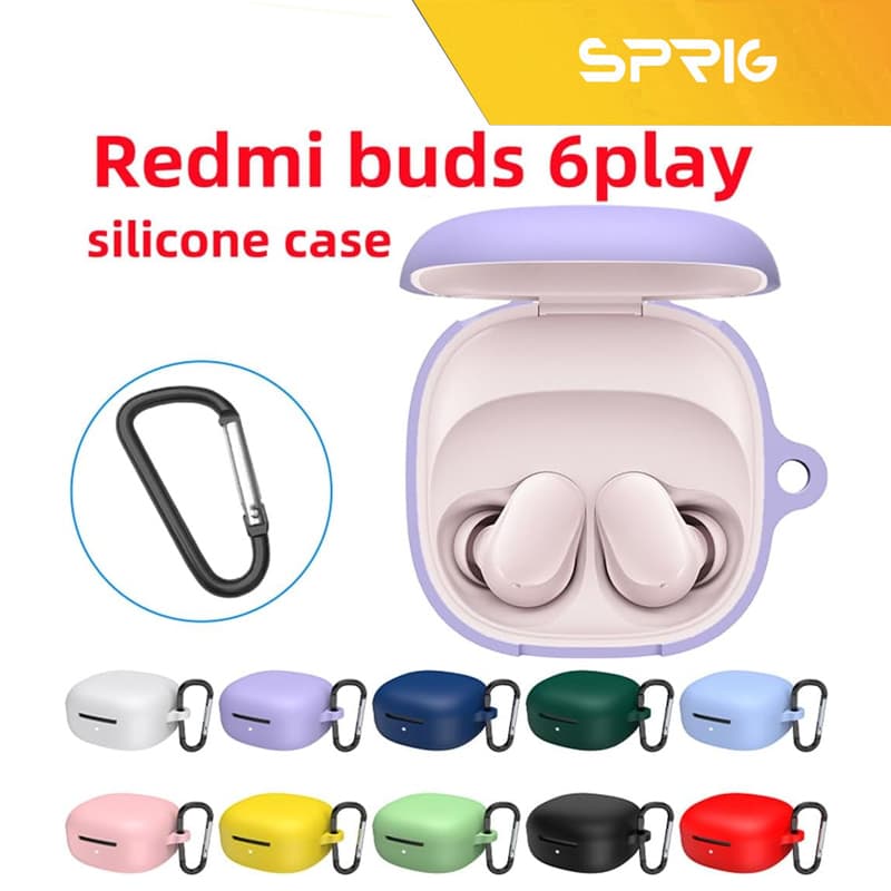 کاور اسپریگ مدل Silicone-SP مناسب برای کیس هدفون بلوتوثی شیائومی Redmi Buds 6 Play — تصویر ۲