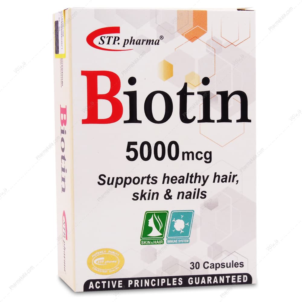 کپسول بیوتین 5000 Biotin اس تی پی فارما 30 عددی