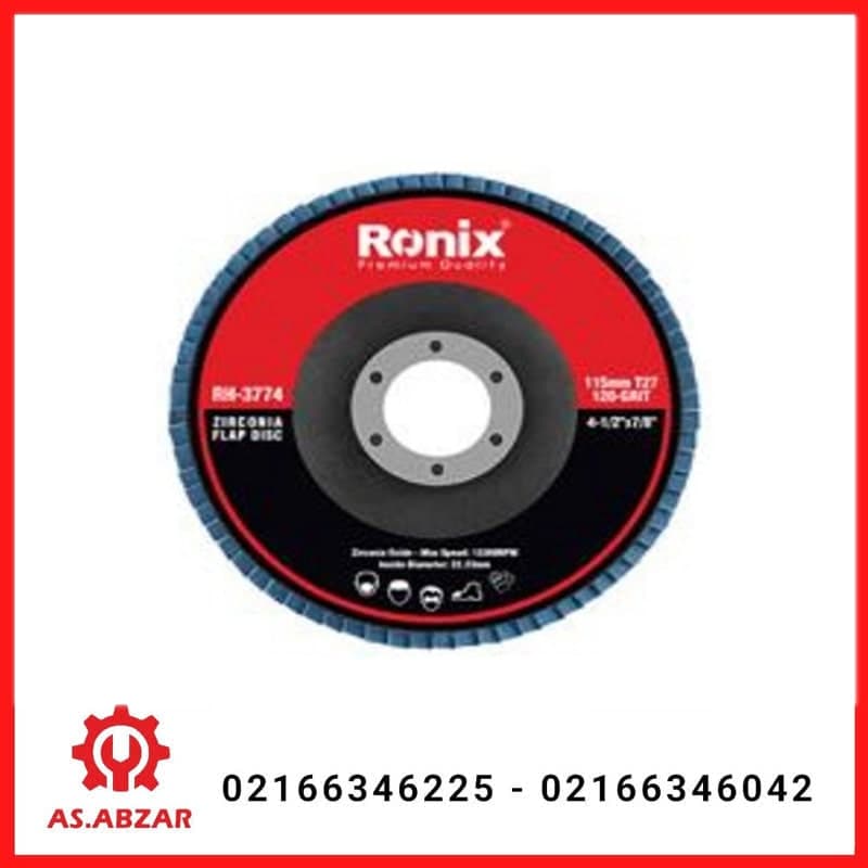 سنباده فلاپ دیسکی 115 میلیمتری P80 رونیکس مدل RH-3772