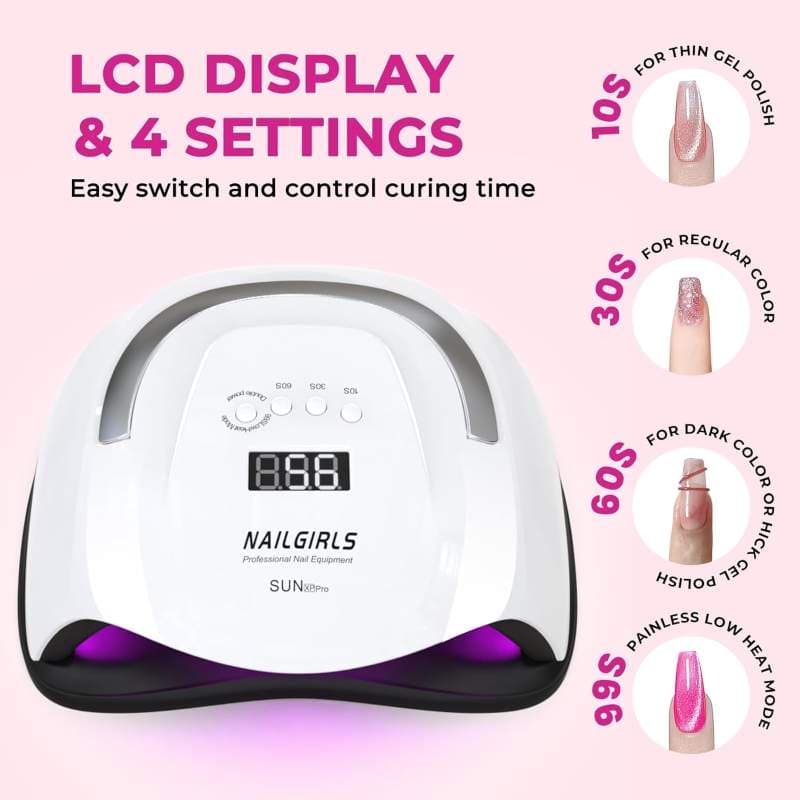 لامپ ناخن LED UV برند NAILGIRLS مدل w168 — تصویر ۳