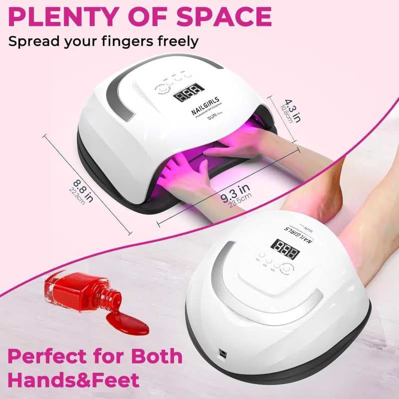 لامپ ناخن LED UV برند NAILGIRLS مدل w168 — تصویر ۵