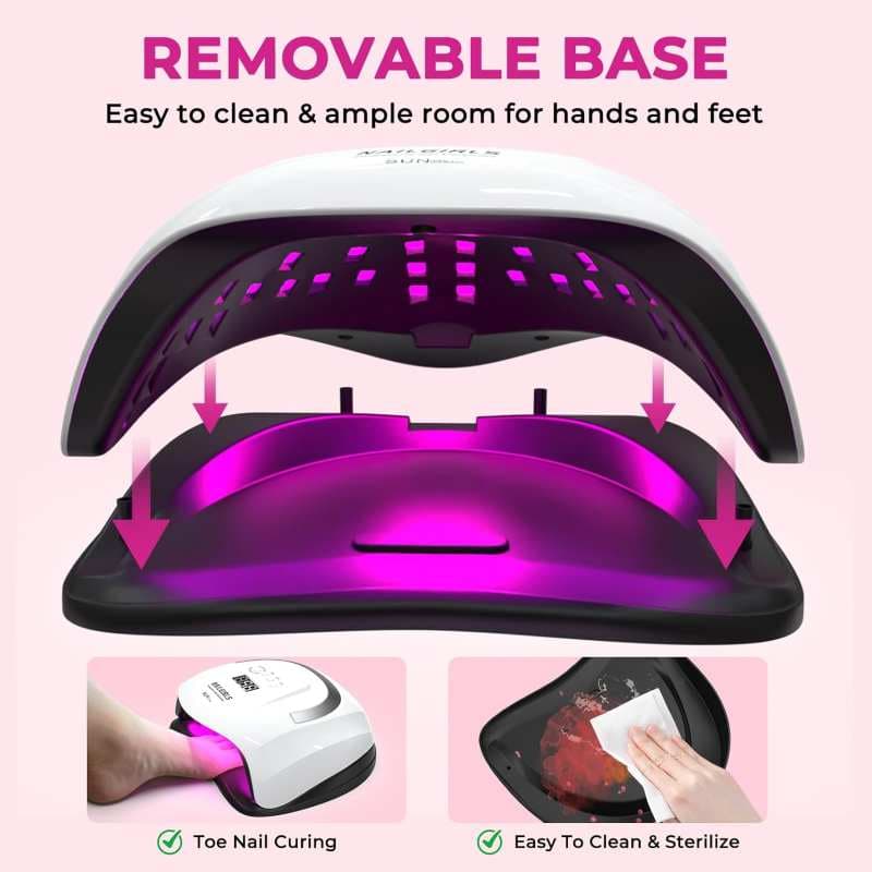 لامپ ناخن LED UV برند NAILGIRLS مدل w168 — تصویر ۷