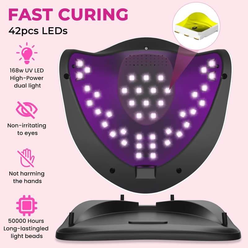 لامپ ناخن LED UV برند NAILGIRLS مدل w168 — تصویر ۲