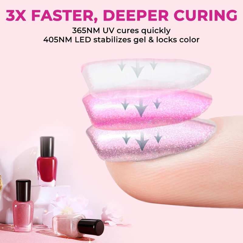 لامپ ناخن LED UV برند NAILGIRLS مدل w168 — تصویر ۴