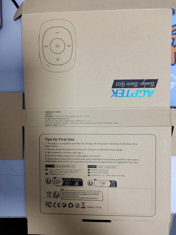پخش‌کننده موسیقی MP3 Player برند AGPTEK مدل G02 با ظرفیت 8 گیگابایت — تصویر ۸