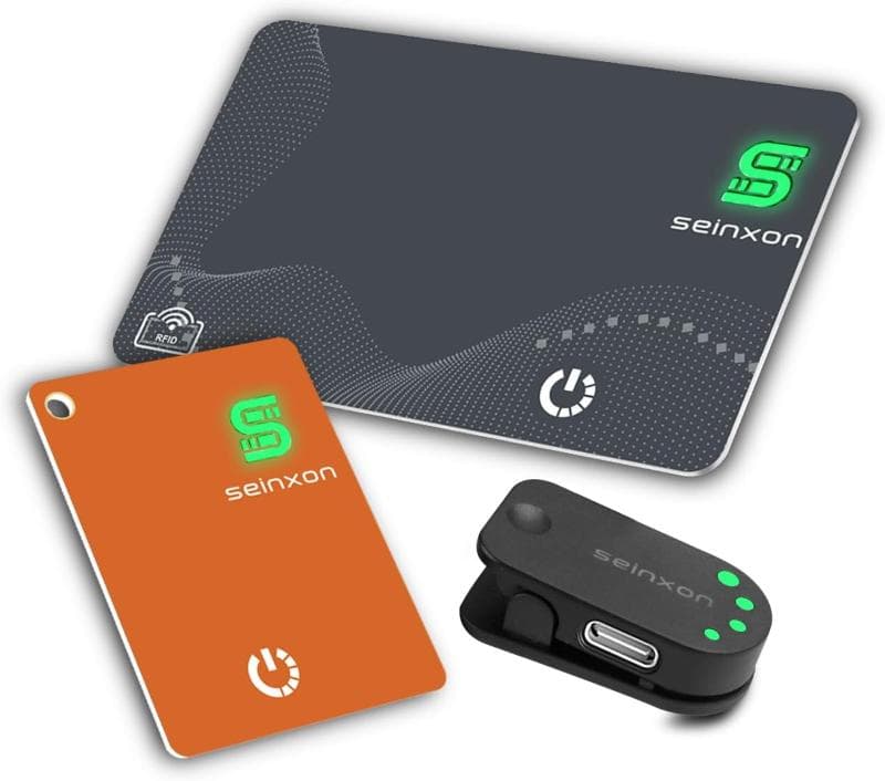ردیاب کیف پول SEINXON، کارت مسدودکننده RFID و جاکلیدی کوچک، یابنده کالا