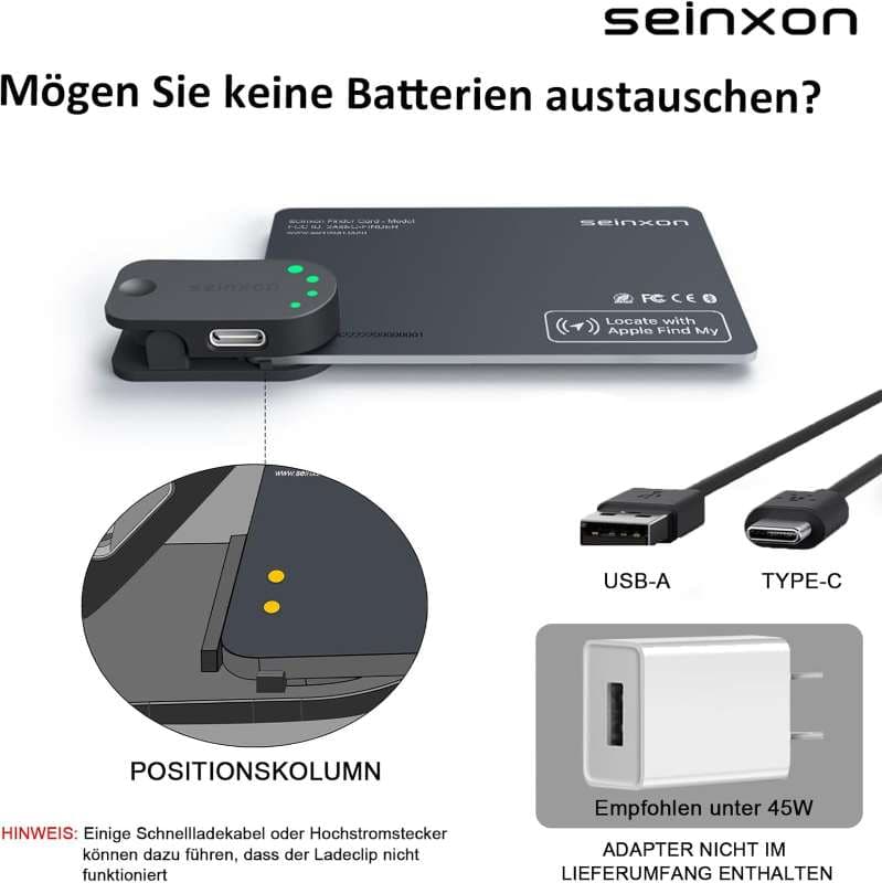 ردیاب کیف پول SEINXON، کارت مسدودکننده RFID و جاکلیدی کوچک، یابنده کالا — تصویر ۲