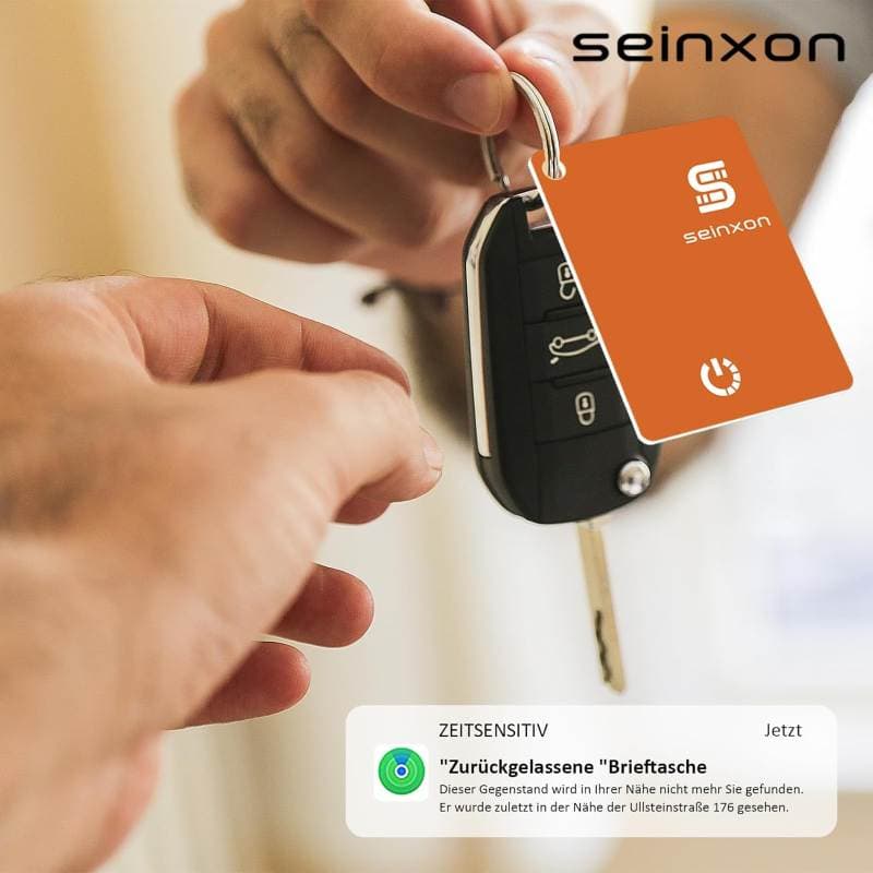ردیاب کیف پول SEINXON، کارت مسدودکننده RFID و جاکلیدی کوچک، یابنده کالا — تصویر ۶
