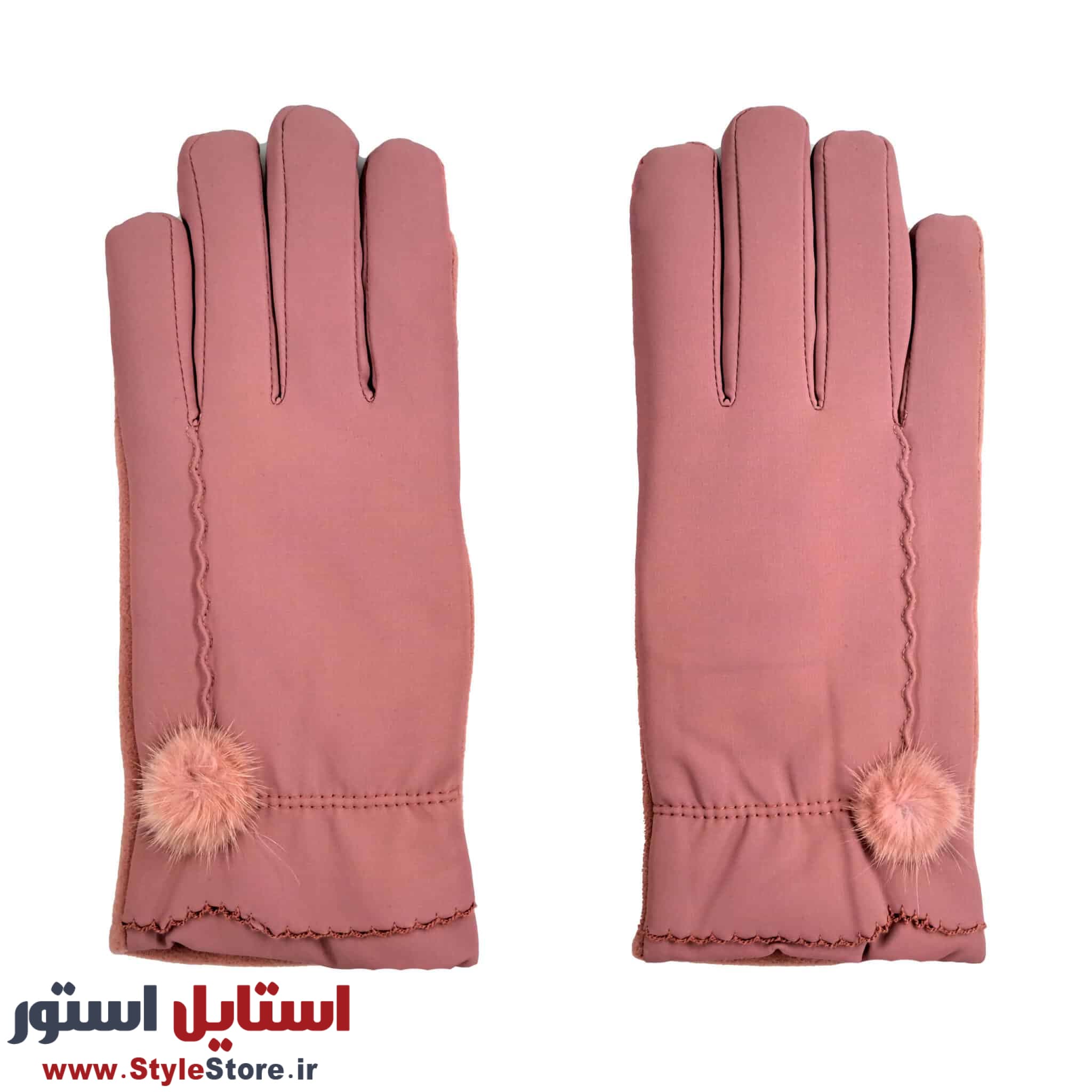 دستکش زنانه مدل AA طرح POM رنگ صورتی — تصویر ۷