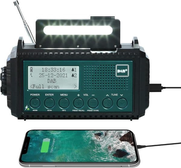 رادیو خورشیدی Crank DAB/FM