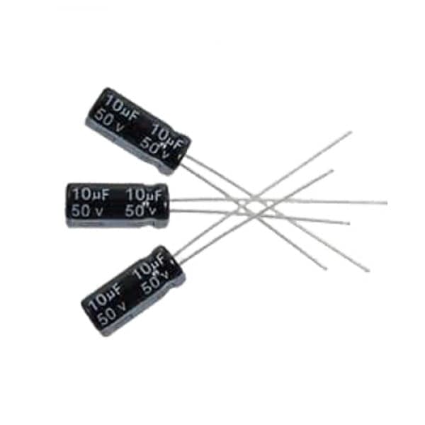 خازن الکترولیت 10uf 50V (تعداد 10 عددی) — تصویر ۲