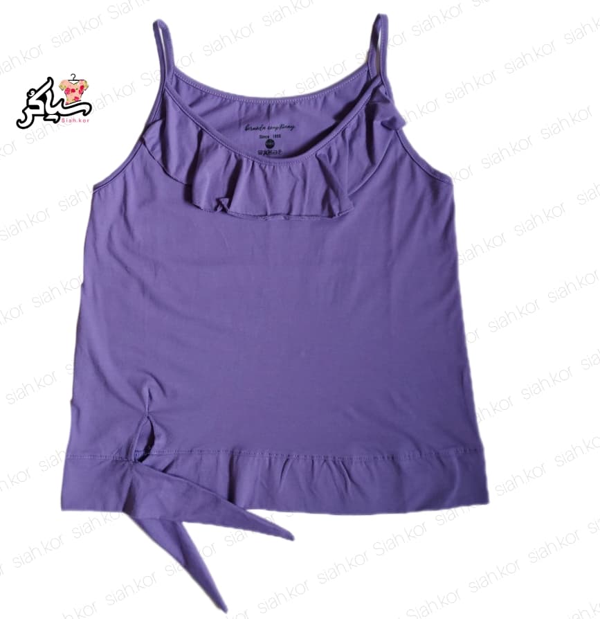 تاپ پایین گره دار قواره دار بنفش