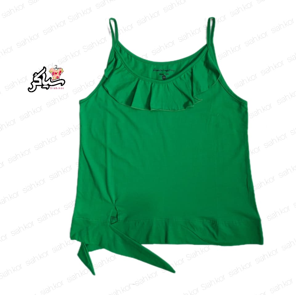 تاپ پایین گره دار قواره دار سبز