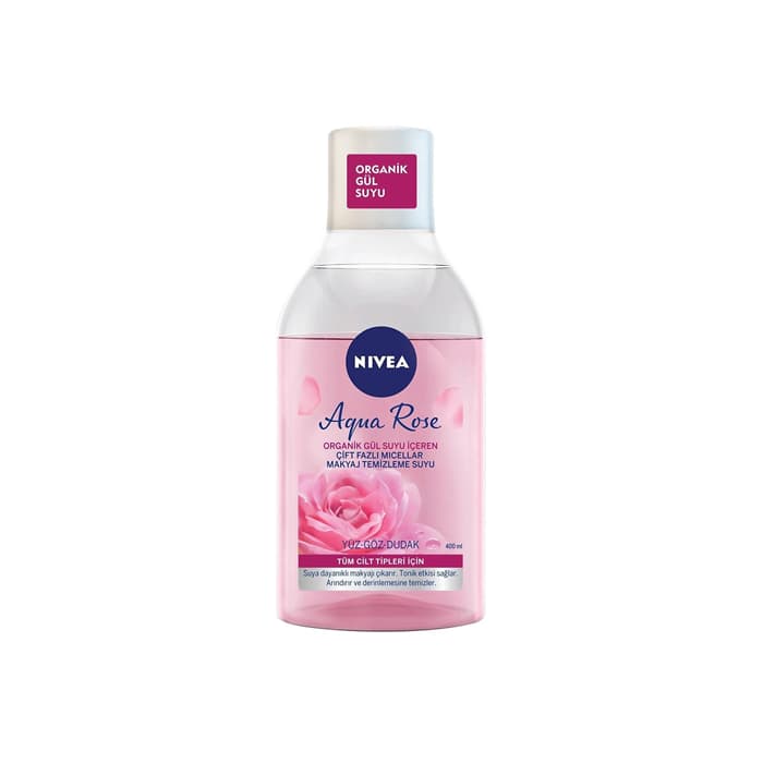 میسلار واتر و محلول پاک کننده آرایش دو فاز گل رز نیوا Nivea