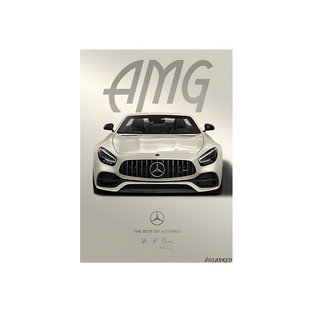 تابلو متال پوستر a4 – طرح BENZ