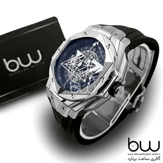 ساعت مچی هابلوت مردانه / Hublot Unico Sang Bleu ll Silver — تصویر ۳