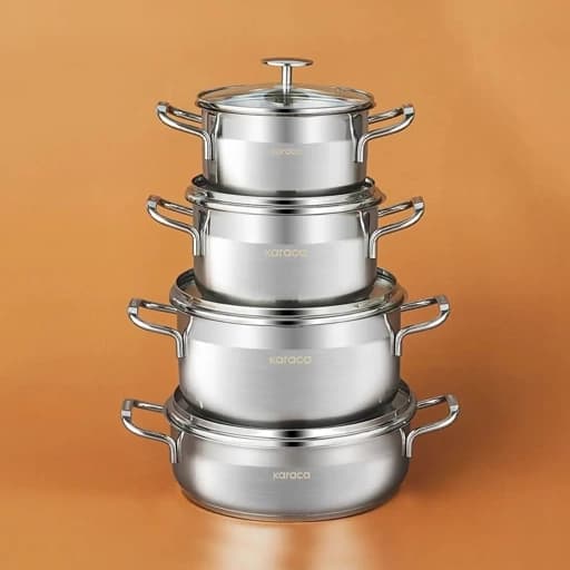 سرویس قابلمه 8 پارچه استیل کاراجا ترکیه Arven