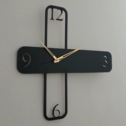 ساعت دیواری چوبی مینیمال مستطیلی کد 85 پس کرایه