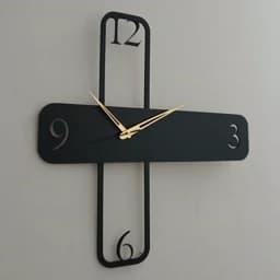ساعت دیواری چوبی مینیمال مستطیلی کد 85 پس کرایه — تصویر ۲