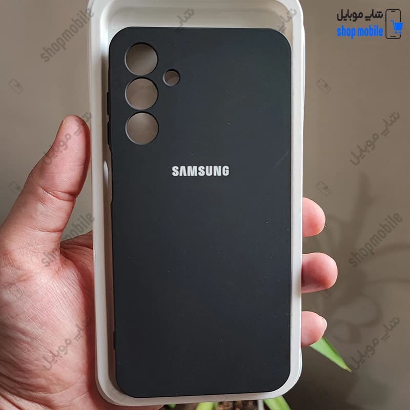 قاب گوشی سامسونگ گلکسی A15 (کاور سیلیکونی های کپی داخل موکتی رنگ مشکی)