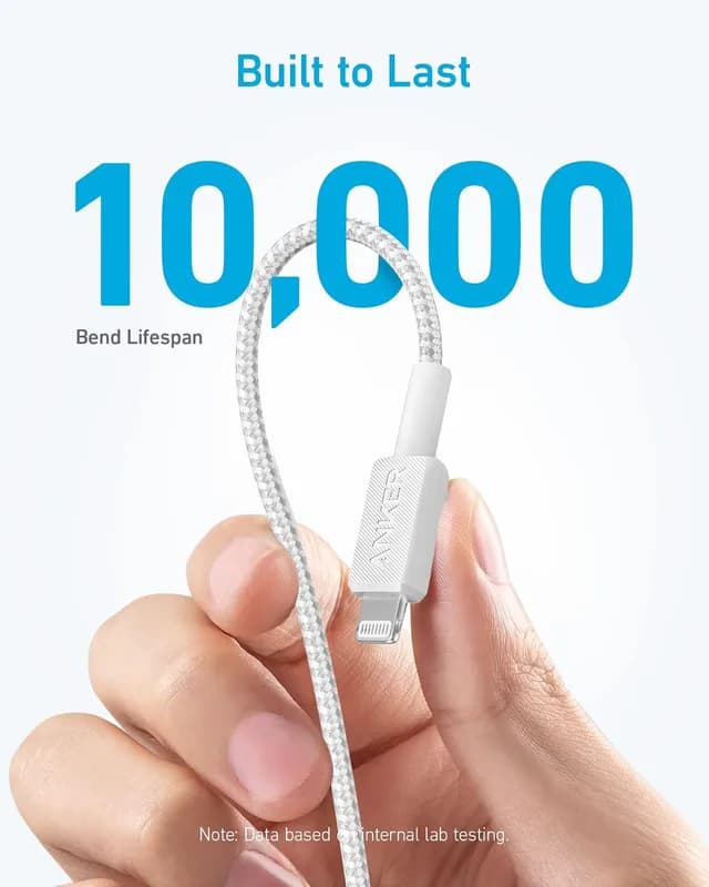 کابل USB C به لایتنینگ انکر Anker 322 USB C to Lightning Cable A81B6 — تصویر ۴