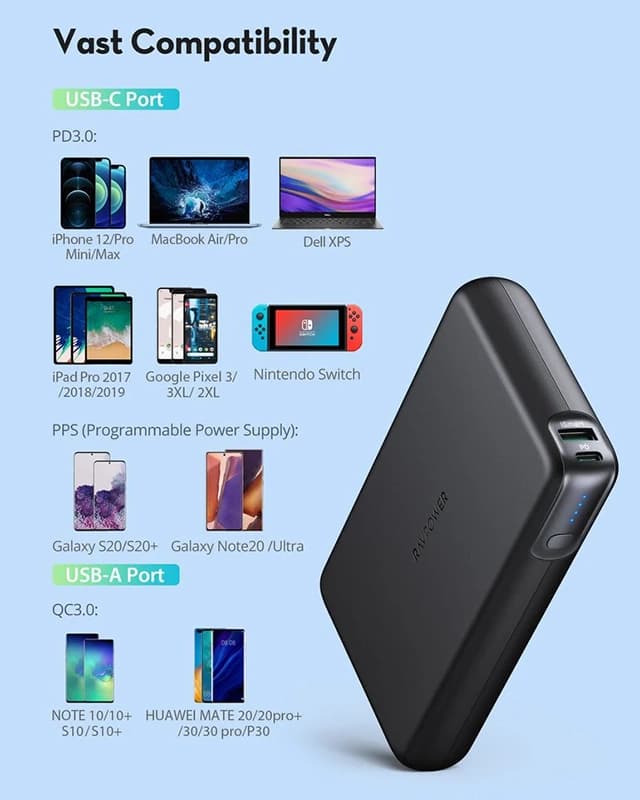 پاوربانک 30000 میلی آمپر راوپاور RAVPower 30000mAh Power Bank RP-PB232 — تصویر ۴