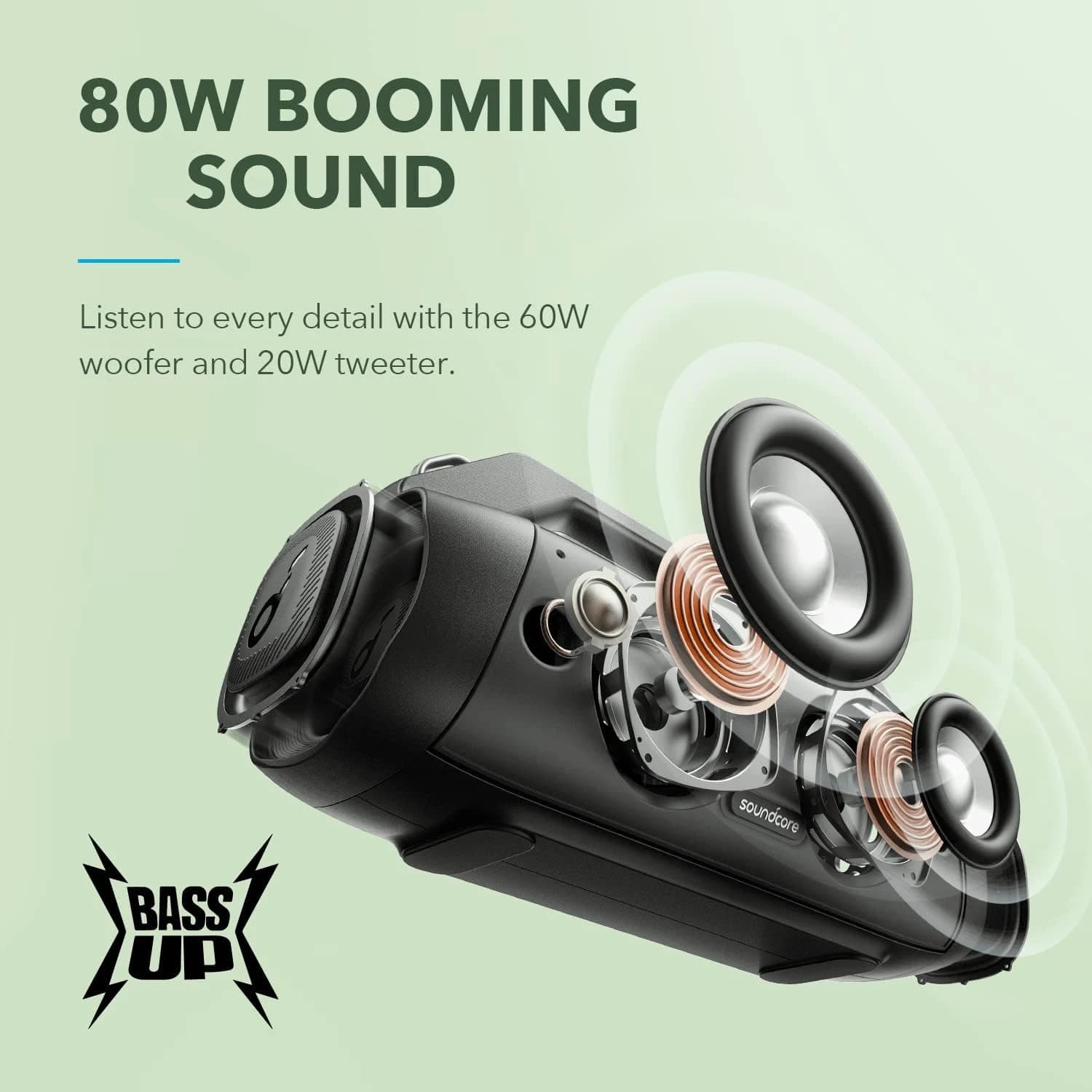 اسپیکر 80 وات انکر مدل Anker Motion Boom Plus A3129 — تصویر ۲