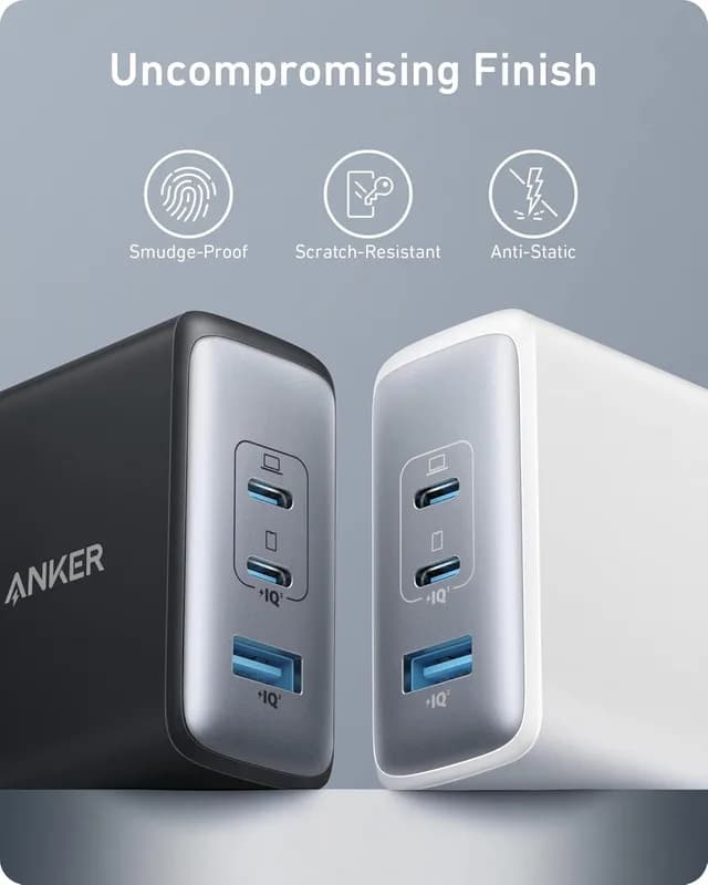 شارژر دیواری 100 وات انکر Anker 736 Charger Nano II 100W A2145K11 سه پین UK + مبدل پریز (هدیه) — تصویر ۵