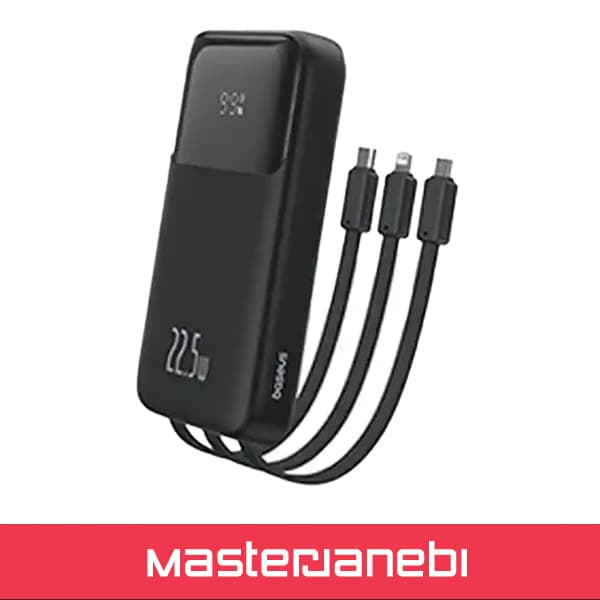 پاوربانک 22.5 وات 20000 با کابل همراه بیسوس Baseus Comet Power Bank PPMD2-20
