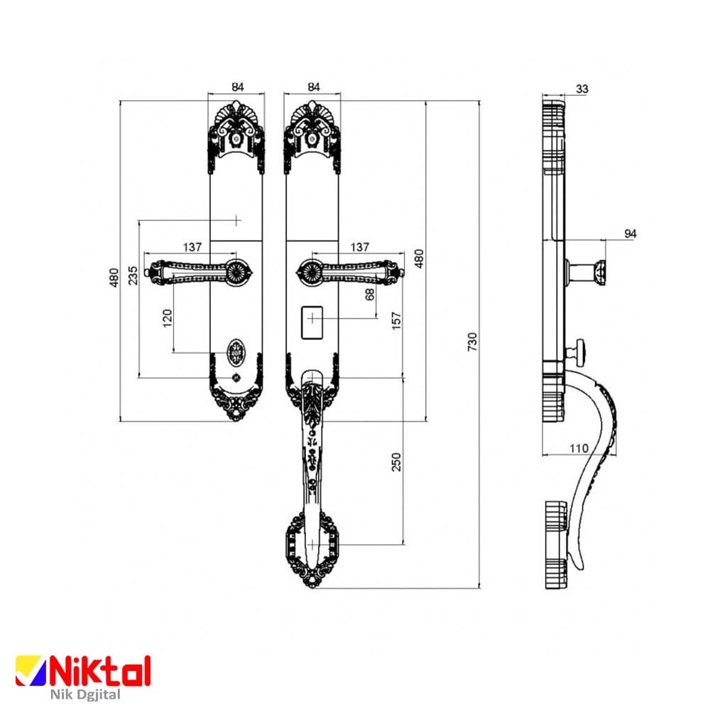 دستگیره و قفل هوشمند دیجیتال MOKO LX100 | با حسگر اثر انگشت و قابلیت کنترل از راه دور — تصویر ۳