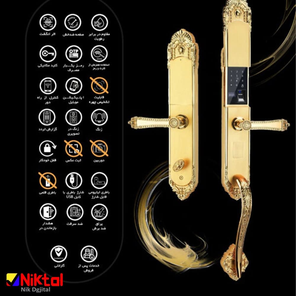 دستگیره و قفل هوشمند دیجیتال MOKO LX100 | با حسگر اثر انگشت و قابلیت کنترل از راه دور — تصویر ۲