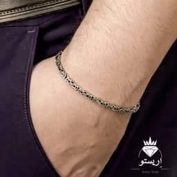 دستبند نقره مردانه کرال ترک با عیار 925 به طول 21cm — تصویر ۲
