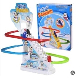 اسباب بازی سرسره و پله پنگوئن موزیکال و باطری خور مدل Funny Penguin — تصویر ۳