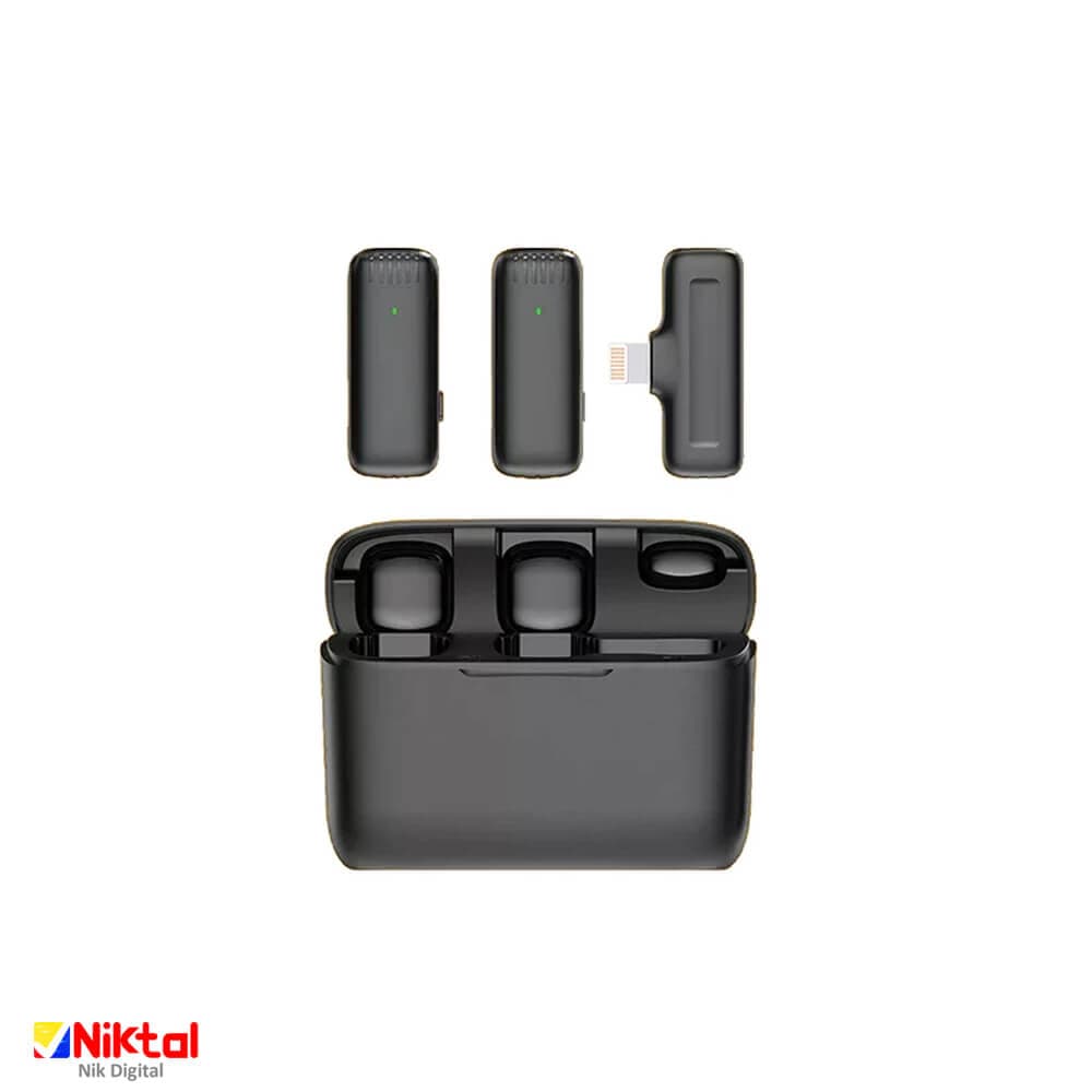 میکروفون یقه‌ای بی‌سیم مدل J13 | اتصال پایدار با 6 ساعت کارکرد مداوم
