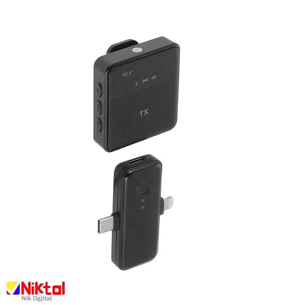 میکروفون یقه‌ای بی‌سیم SX31 – اتصال ۳ در ۱، ضبط حرفه‌ای و بدون نویز و برد عملکرد تا 20 متر