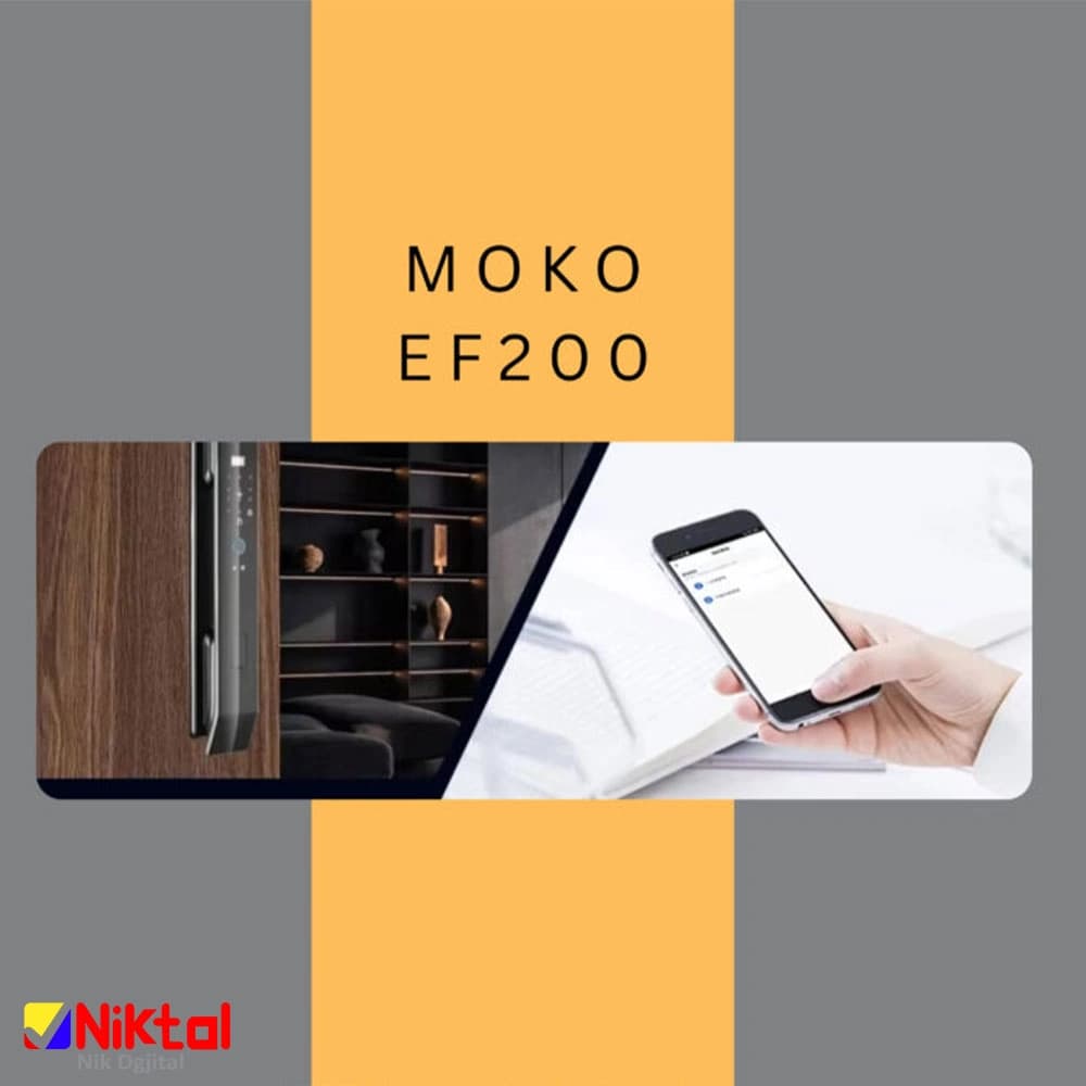 دستگیره و قفل هوشمند دیجیتال MOKO EF200 با تشخیص چهره و اثر انگشت — تصویر ۵